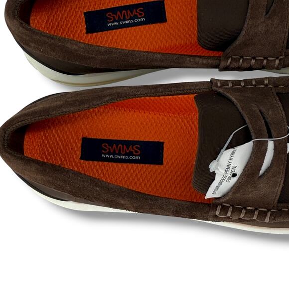 Swims Men's Breeze Penny Hybrid Loafer Slip On Shoes Size 8 Brown Suede Trim - Picture 8 of 9